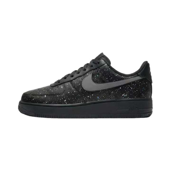 Nike Nike Air Force 1 Cosmic Dust Abrasion Resistant Height Increasing Low top Skateboard Shoes Unisex Black White