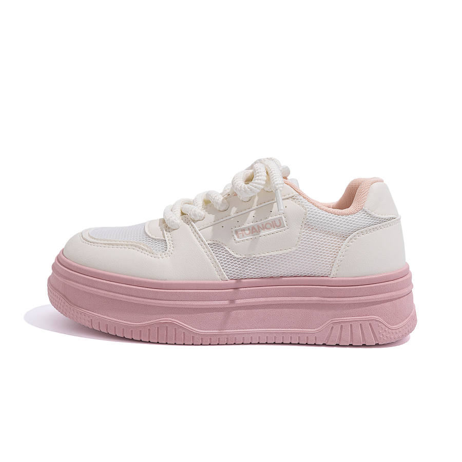 HUANQIU HUANQIU Synthetic Leather Coverage Height Increasing Breathable Coverage Height Increasing Breathable Low top