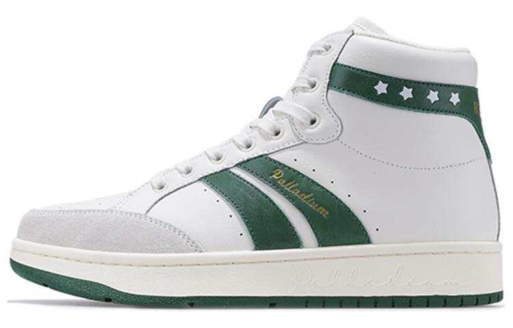 Palladium Pallaslam Skateboard Shoes Men's High Top White/Green