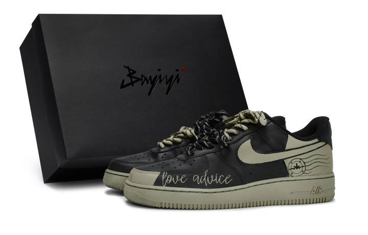 Nike Nike Air Force 1 811 Manufacturing, Love's Advice Coffee Gray, Special Shoe Box Abrasion Resistant Low top