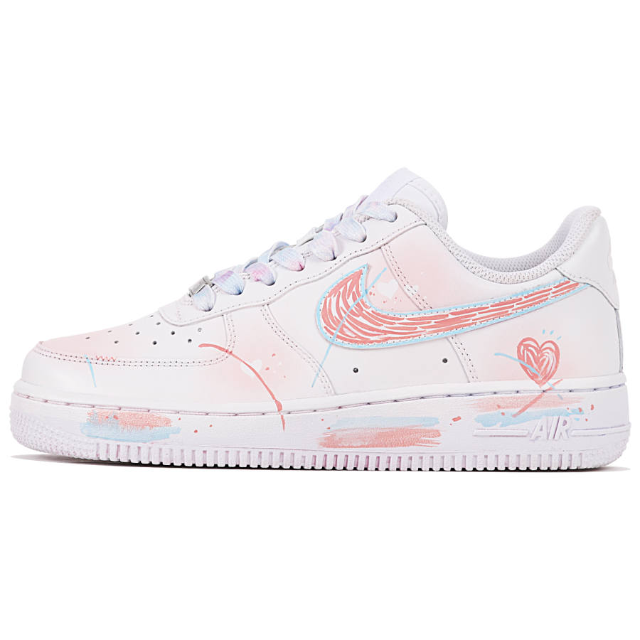 Nike Nike Air Force 1 Slip Resistant, Abrasion Resistant, Lightweight Low top Skateboard Shoes Women's Pink White