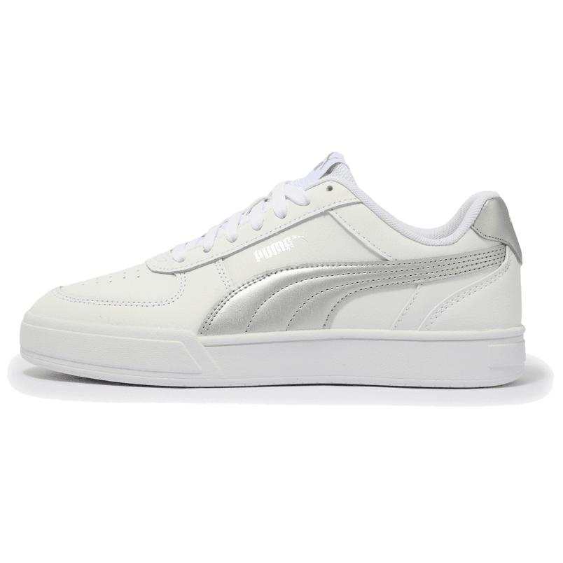 PUMA Caven Abrasion Resistant Low top Skateboard Shoes Unisex White Silver