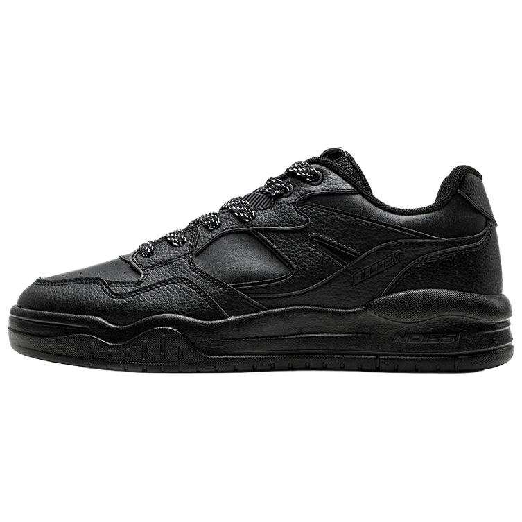 QIAODAN Air Force 1 Slip Resistant Abrasion Resistant Low top Skateboard Shoes Men's Black
