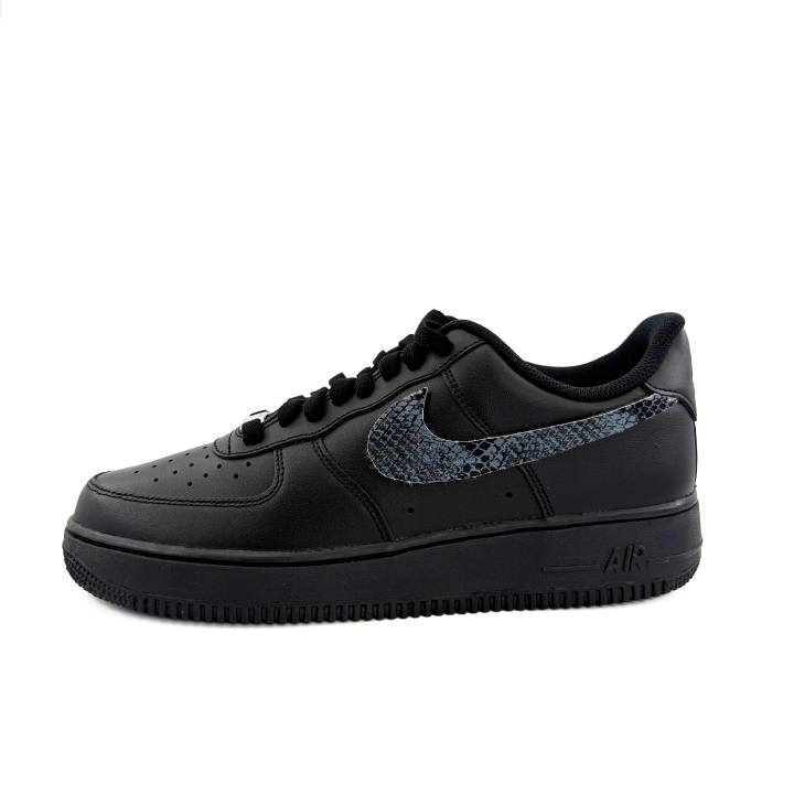 Nike Nike Air Force 1 Snake Scale Phantom Slip Resistant Abrasion Resistant Low top Skateboard Shoes Unisex Black