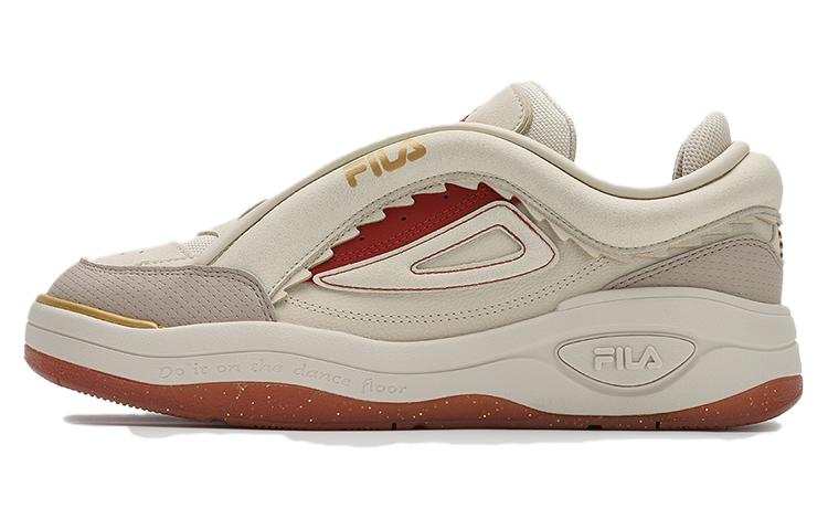 FILA MIX 2 Abrasion Resistant Low top Skateboard Shoes Men's Beige Red