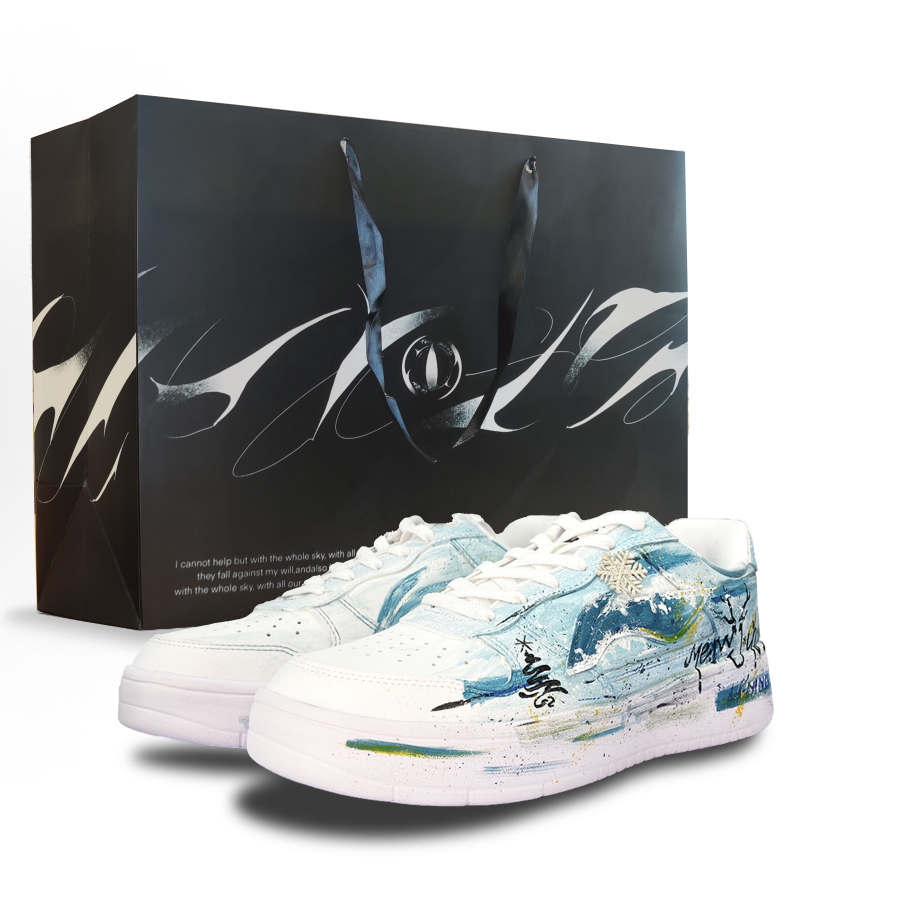 Li-Ning Li Ning Floating Boat Synthetic Leather Slip Resistant Waterproof Slip Resistant Waterproof Low top Skateboard Shoes