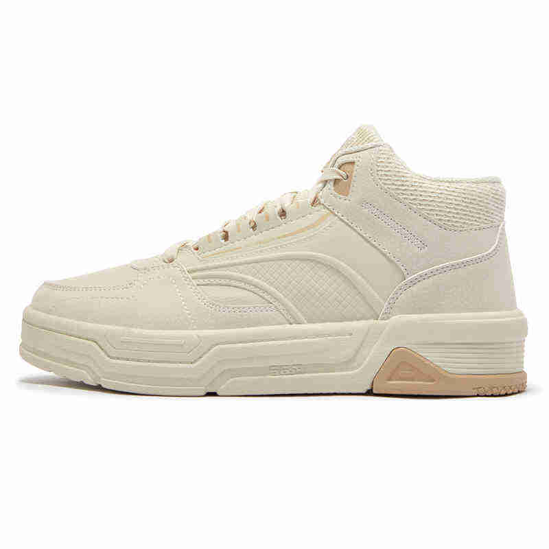 361° Slip Resistant Cushioning High top Skateboard Shoes Women's Beige Brown
