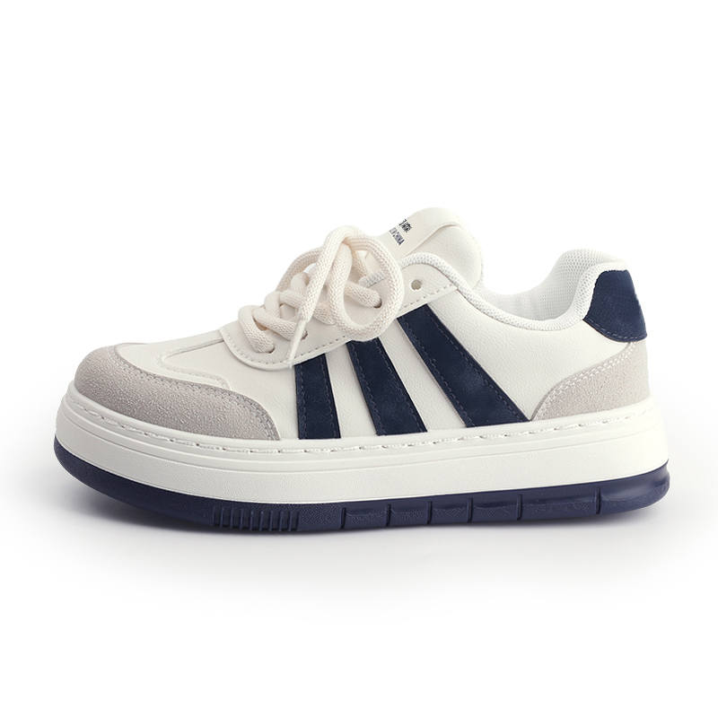 JIONGSEN Abrasion Resistant Abrasion Resistant Low top Skateboard Shoes Women's Beige Blue