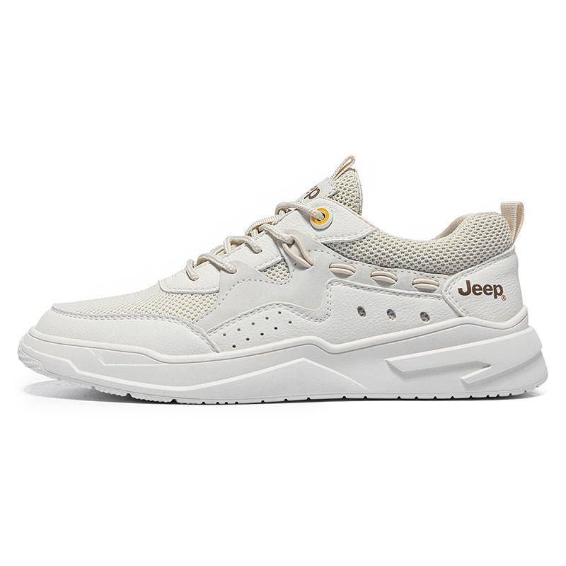 Jeep Low top Skateboard Shoes Men's Beige