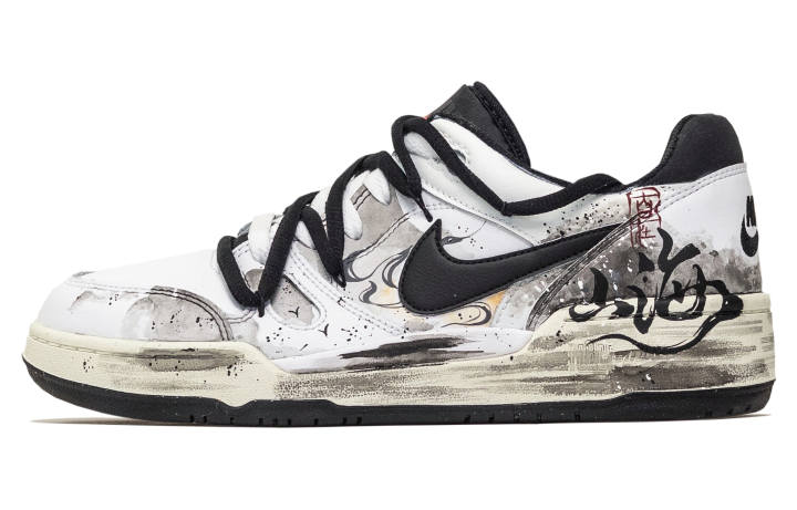 Nike Nike Full Force Skateboard Shoes Men's Low Top White/Black