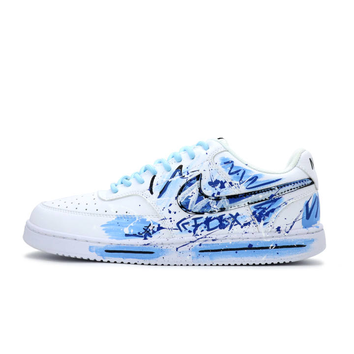 Nike Nike Court Vision 1 Free Country Abrasion Resistant Balance Support Low top Skateboard Shoes Men's Blue