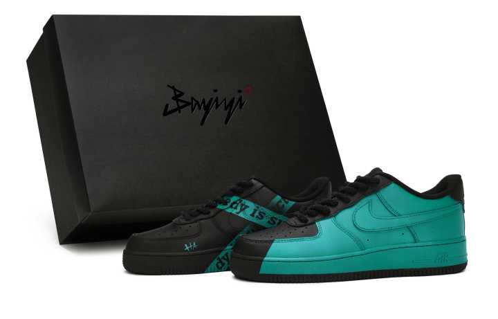 Nike Nike Air Force 1 07 811 Manufacturing, Starfall Joker, Special Shoe Box Low top Skateboard Shoes Unisex Black Tiffany