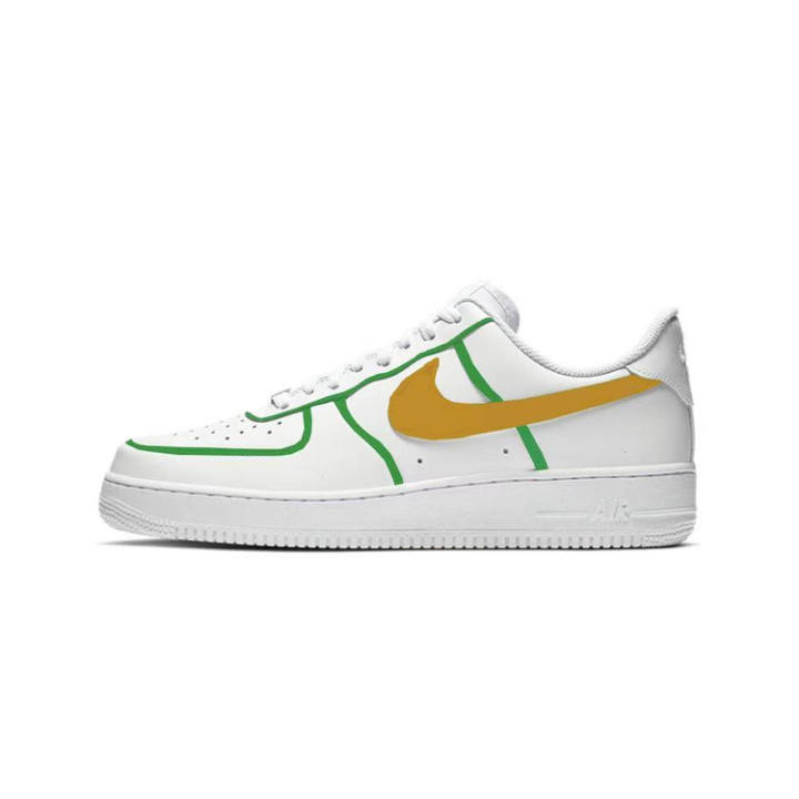 Nike Nike Air Force 1 Mystic Realm Forest Low top Skateboard Shoes Women's White Green Yellow