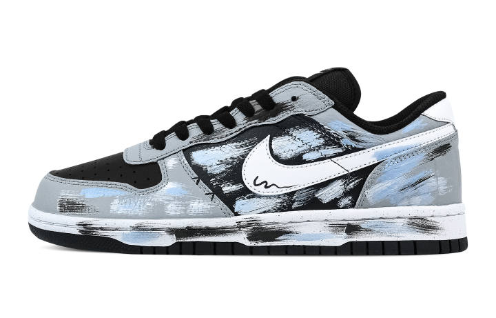 Nike Nike Big Thorn Abrasion Resistant Breathable Low top Skateboard Shoes Men's Black Gray Blue