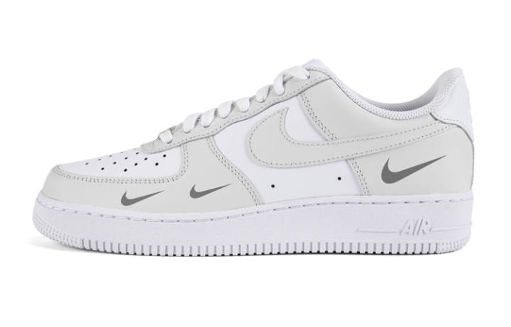 Nike Nike Air Force 1 Air Force 1 Low top Skateboard Shoes Men's Gray White