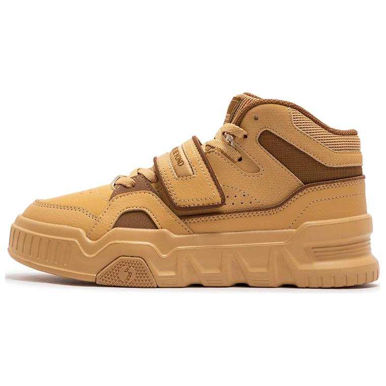 361° Slip Resistant Abrasion Resistant High top Skateboard Shoes Women's Yellow Brown