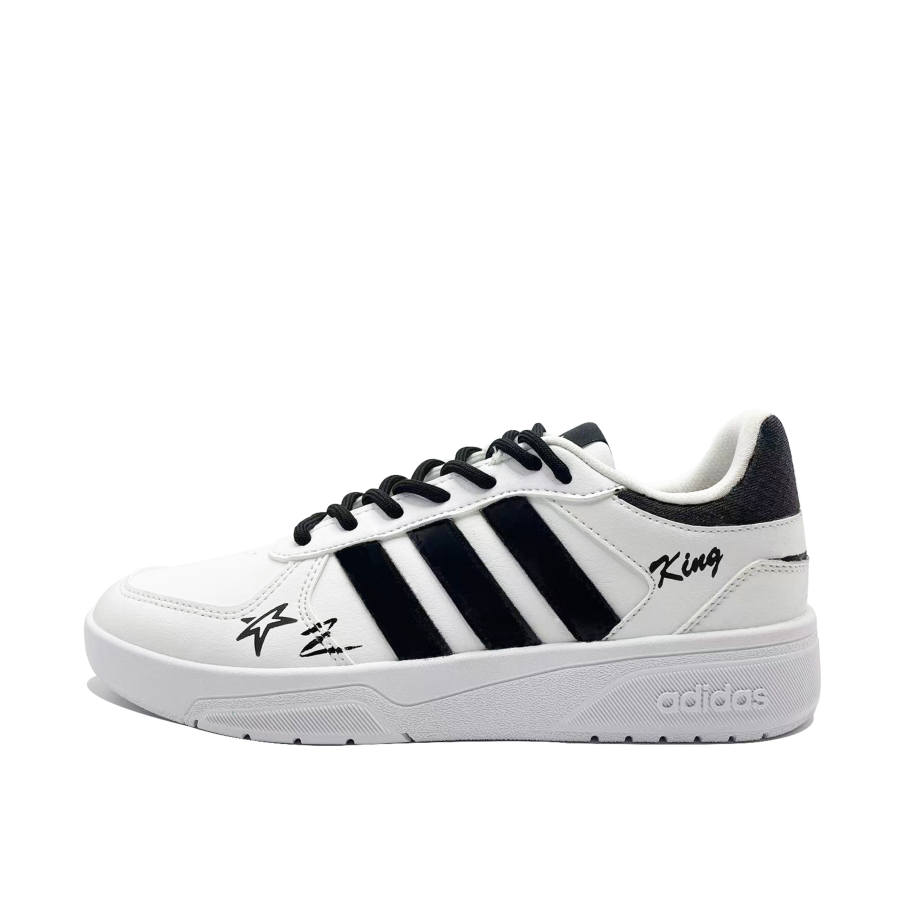 Adidas Neo Courtbeat Noble Step Abrasion Resistant Low top Skateboard Shoes Unisex Black White