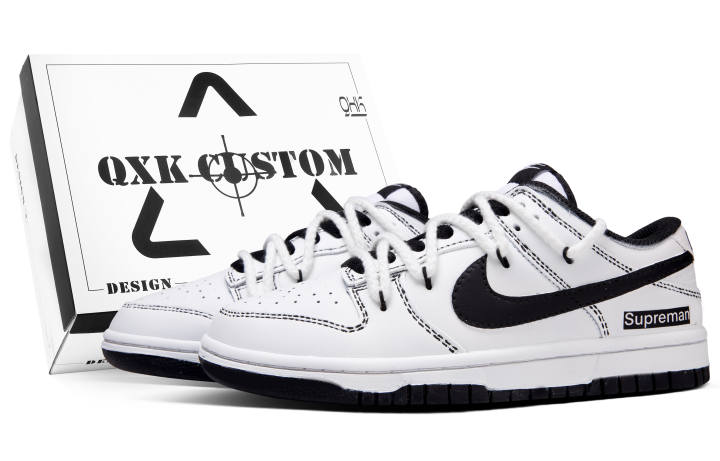 Nike Nike Dunk Alien, Box Abrasion Resistant Low top Skateboard Shoes Unisex Black White