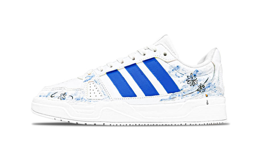Adidas Adidas LITE BALLER Ink Wash Rhythm Low top Skateboard Shoes Unisex Ink Blue