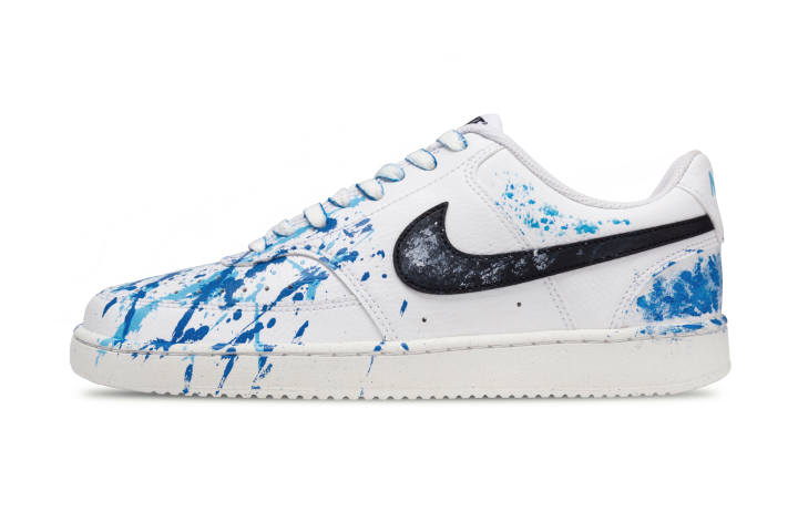 Nike Nike Court Vision 1 Low top Skateboard Shoes Unisex White Blue
