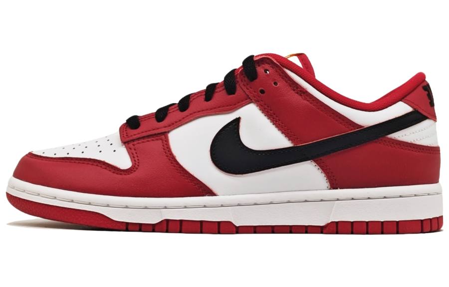 Nike Nike Dunk Slip Resistant Abrasion Resistant Low top Skateboard Shoes Men's Red White Black