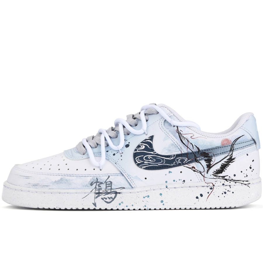 Nike Nike Court Vision 1 Ink Elegance Low top Skateboard Shoes Men's Blue White