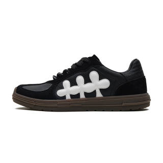 SHOOT BRAND Reshaping Collection Lightweight Abrasion Resistant Height Increasing Low top Skateboard Shoes Unisex Black