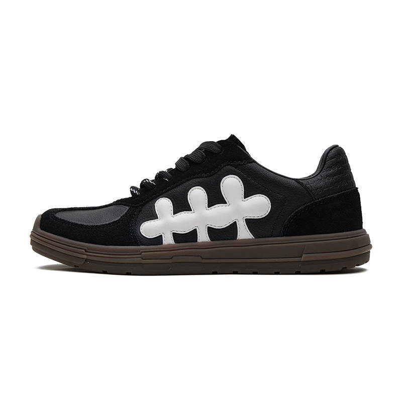 SHOOT BRAND Reshaping Collection Lightweight Abrasion Resistant Height Increasing Low top Skateboard Shoes Unisex Black