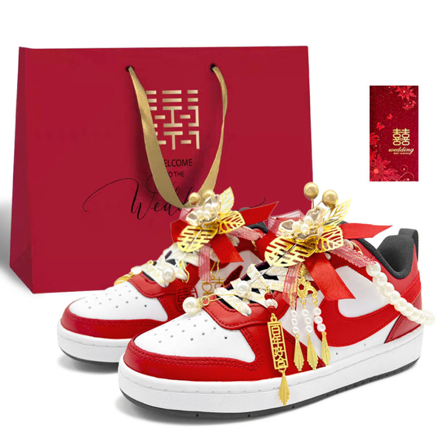Nike Nike Court Borough 2 Faithful Love Shopping Bag Low top Skateboard Shoes Women's Red