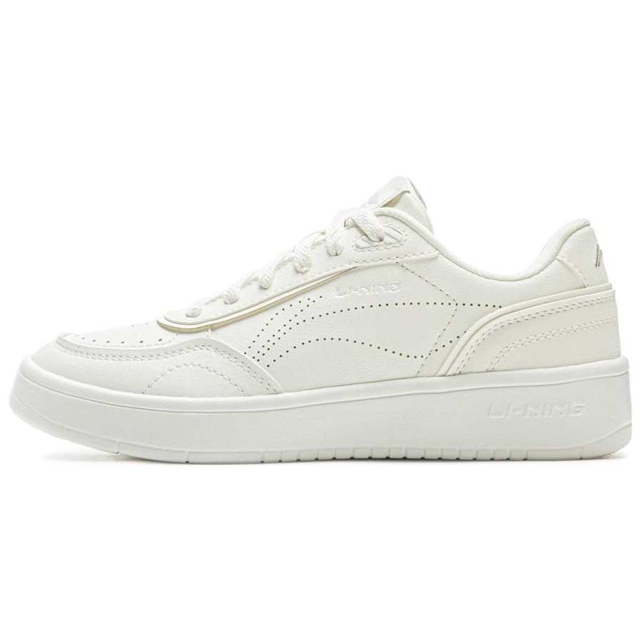 Li-Ning Li Ning Sourdough Slip Resistant, Abrasion Resistant, Height Increasing Low top Skateboard Shoes Women's White
