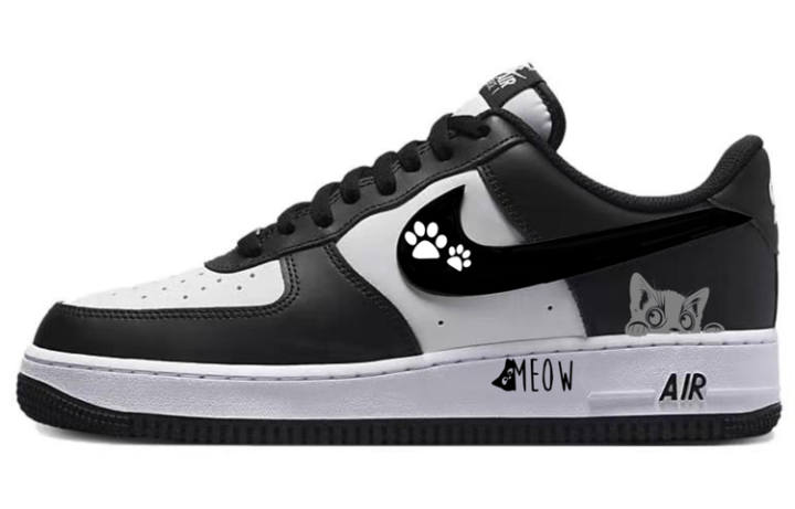 Nike Nike Air Force 1 Low top Skateboard Shoes Men's White Black