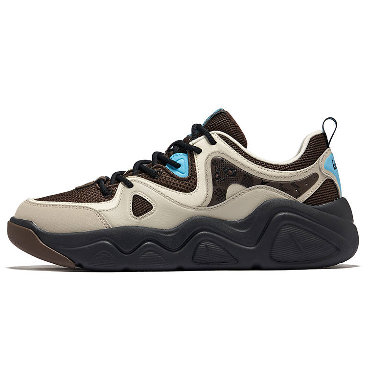 Erke Battery Panda 4.0 Abrasion Resistant Breathable Low top Skateboard Shoes Men's Beige Brown