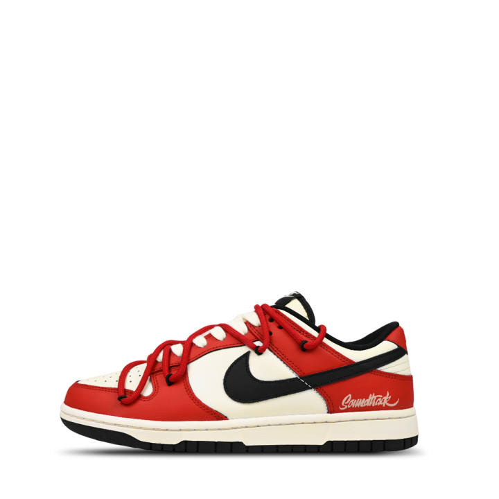 Nike Nike Dunk Chicago Panda Slip Resistant Abrasion Resistant Low top Skateboard Shoes Unisex Beige Yellow Red Black