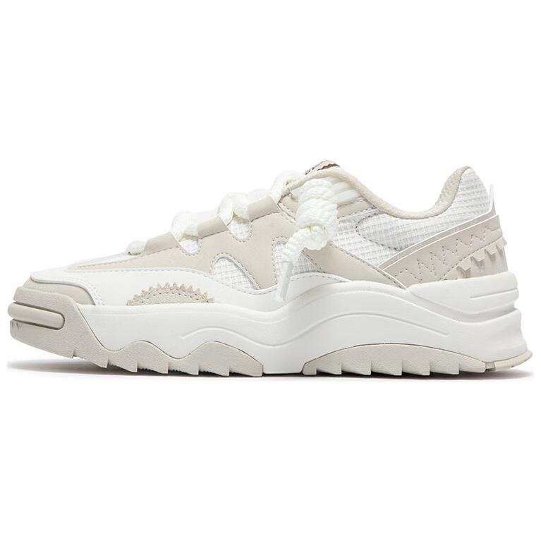 361° Abrasion Resistant Breathable Abrasion Resistant Breathable Low top Skateboard Shoes Women's White Beige