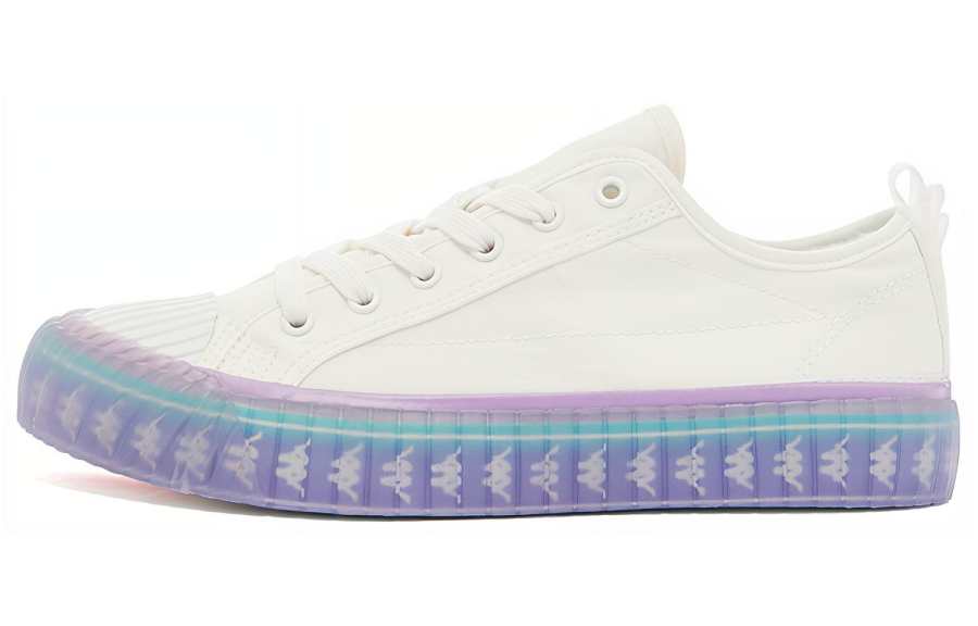 Kappa Canvas Casual Lightweight And Breathable Low top Skateboard Shoes Women's White Blue