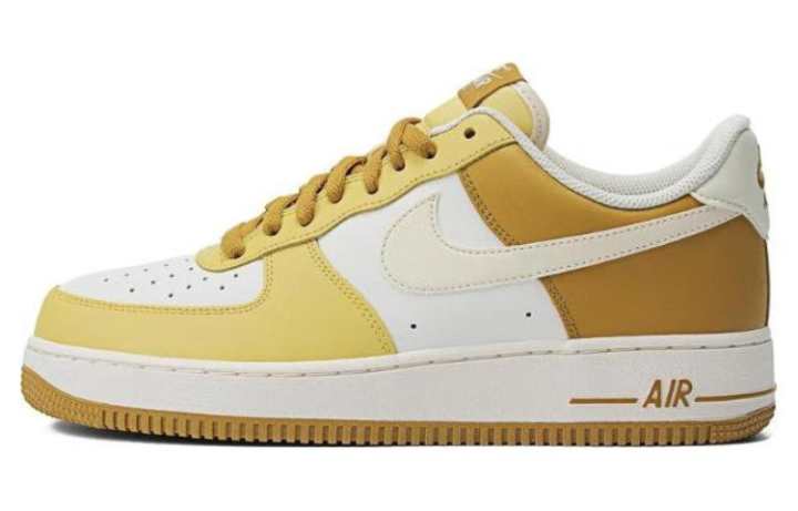 Nike Nike Air Force 1 Comfortable Low top Skateboard Shoes Men's Yellow White