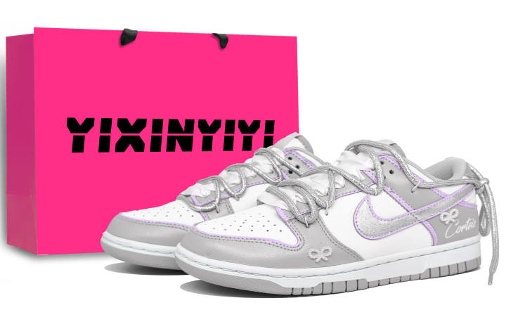 Nike Nike Dunk Abrasion Resistant Low top Skateboard Shoes Unisex Crystal Purple
