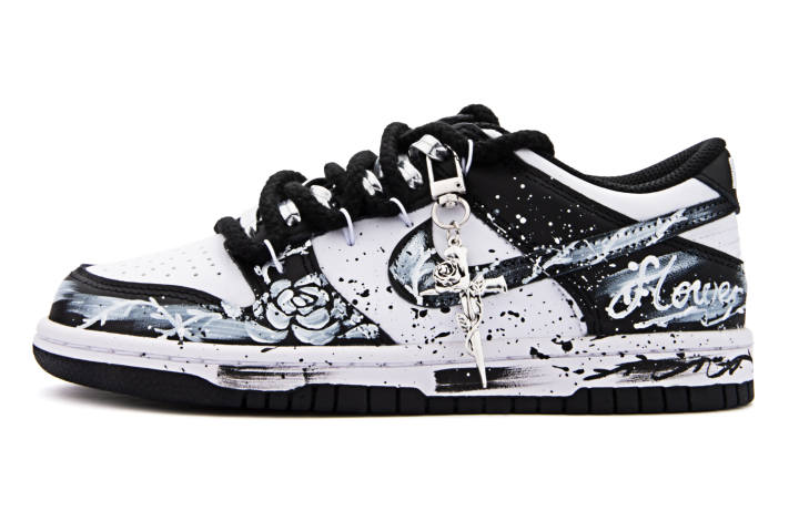 Nike Nike Dunk Abrasion Resistant Breathable Abrasion Resistant Breathable Low top Skateboard Shoes Unisex Black White