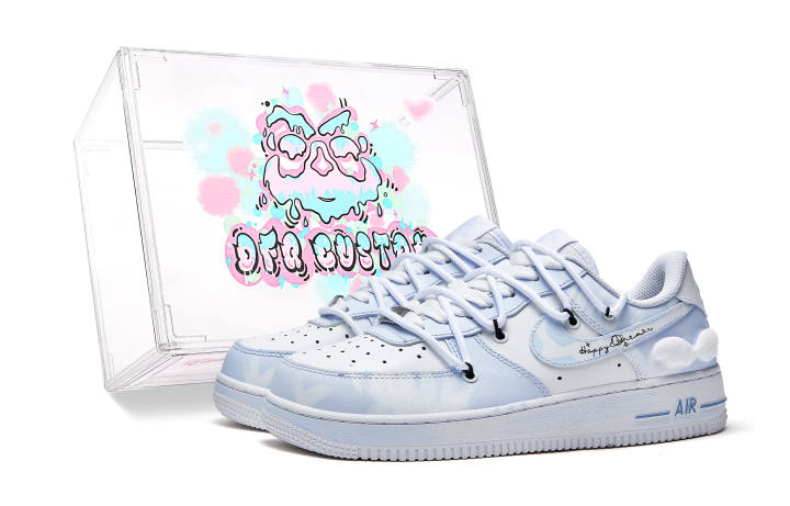 Nike Nike Air Force 1 Da Vinci Custom, Box, Angel Wings Slip Resistant Quick Dry Abrasion Resistant Balance