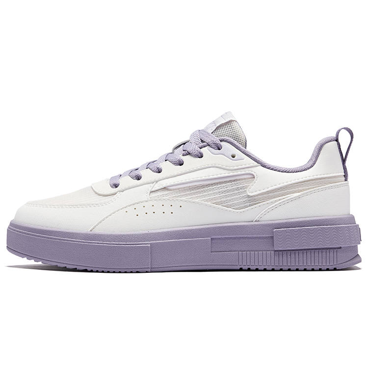 Erke Stunning 2.0 Slip Resistant Abrasion Resistant Low top Skateboard Shoes Women's White Purple