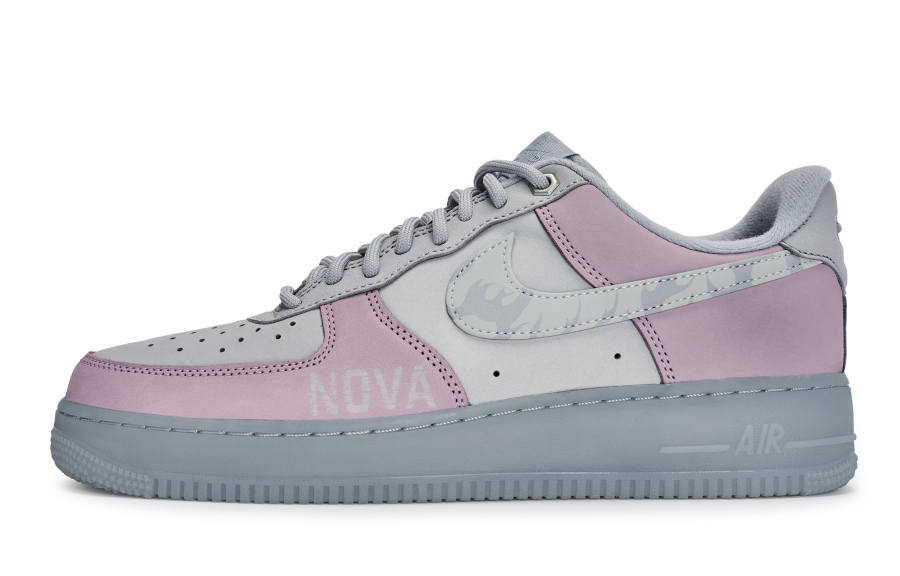Nike Nike Air Force 1 ATHS Ash Nebula Abrasion Resistant Low top Skateboard Shoes Men's Gray Pink