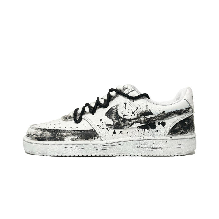 Nike Nike Court Vision 1 Slip Resistant Cushioning Slip Resistant Cushioning Low top Skateboard Shoes Unisex Black White