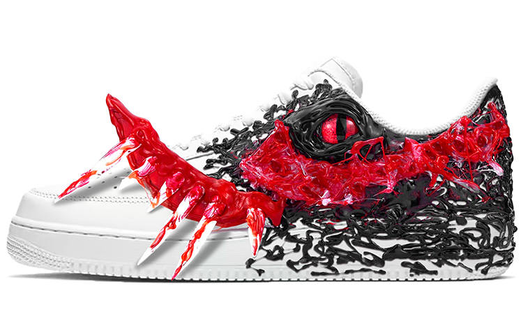 Nike Nike Air Force 1 07 It Stephen King's It Leather Slip Resistant Abrasion Resistant Low top Skateboard Shoes Unisex Red