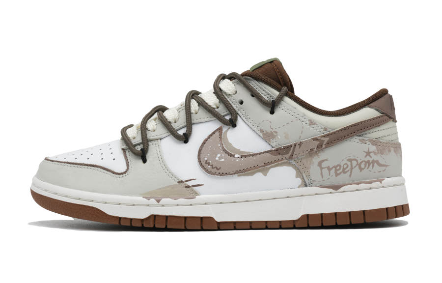 Nike Nike Dunk Slip Resistant Abrasion Resistant Low top Skateboard Shoes Unisex Light Gray