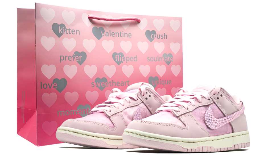 Nike Nike Dunk Crimson Cherry Snow 2.0 Shopping Bag Abrasion Resistant Low top Skateboard Shoes Women's Pink Purple