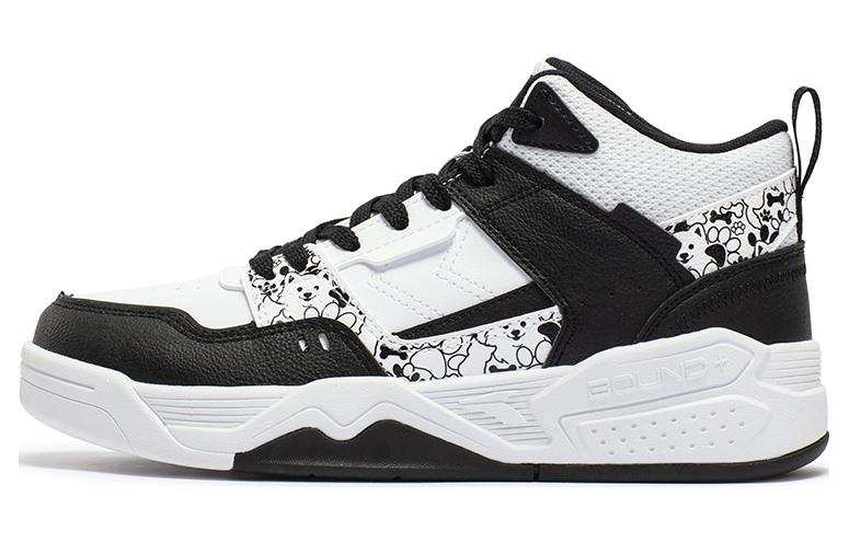 361° Cushioning, Wear Resistant Mid top Skateboard Shoes Women's Black White