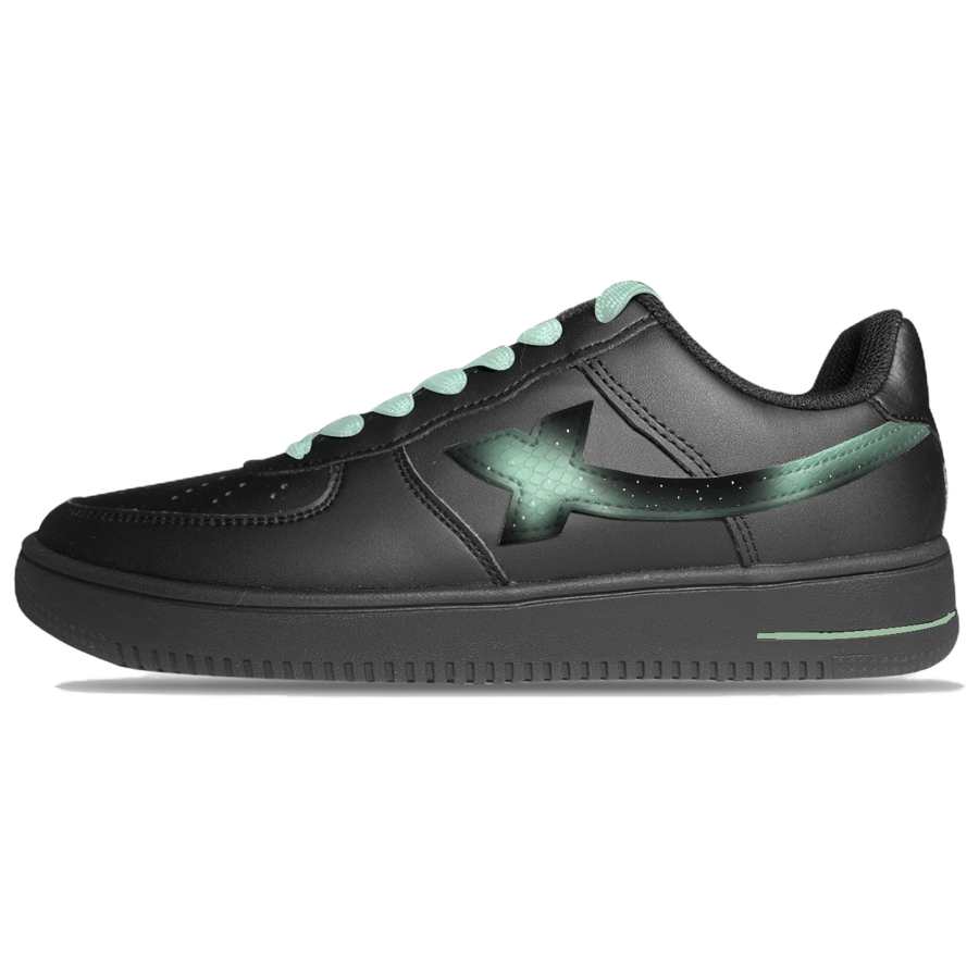 XTEP Air Force 1 Slip Resistant Abrasion Resistant Low top Skateboard Shoes Unisex Black Cyan