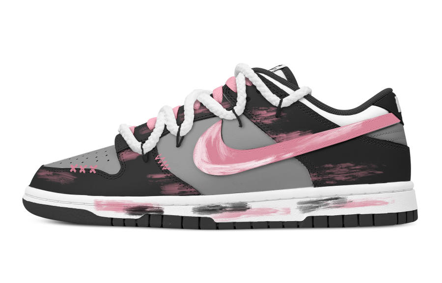 Nike Nike Dunk Urban Chic Style Sweetheart Abrasion Resistant Low top Skateboard Shoes Unisex Black Pink