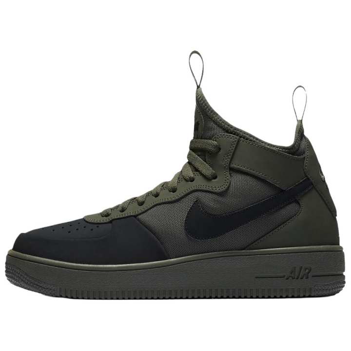 Nike Nike Air Force 1 Abrasion Resistant Abrasion Resistant Mid top Skateboard Shoes Men's Olive Green