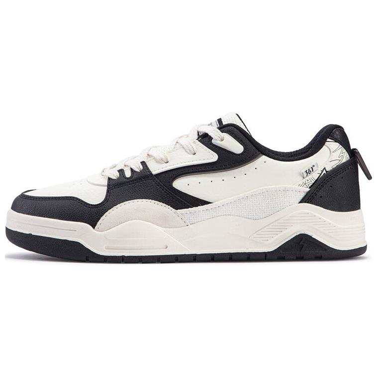 361° Model Flame 4 Abrasion Resistant Slip Resistant Low top Skateboard Shoes Men's White Black